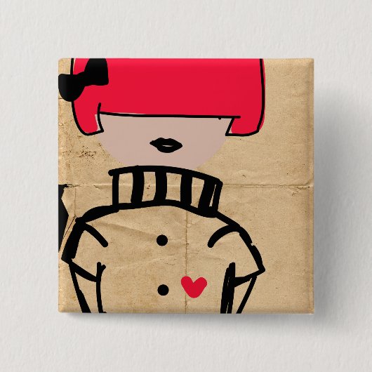 Chic Couture Vierkante Button 5,1 Cm (Voorkant)