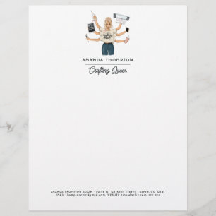 Chic Crafting Queen Business Branding Briefhoofd