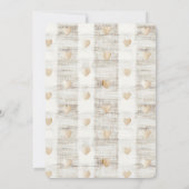 Chic Cream Beige Hearts Wedding Kaart (Achterkant)