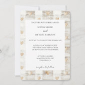 Chic Cream Beige Hearts Wedding Kaart (Voorkant)