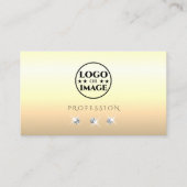 Chic Cream Beige Ombre Sparging Diamonds Voeg Logo Visitekaartje (Voorkant)