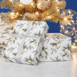 Chic Cream Bellen Kerstmis Cadeaupapier