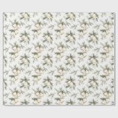 Chic Cream Bellen Kerstmis Cadeaupapier (Vlak)