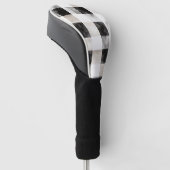 Chic Cream Black Plaid Kerstmis Golfheadcover (Schuin)