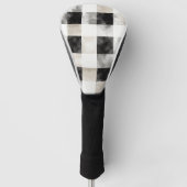 Chic Cream Black Plaid Kerstmis Golfheadcover (Voorkant)