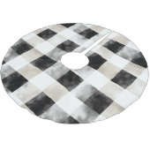 Chic Cream Black Plaid Kerstmis Kerstboom Rok (Gekanteld)