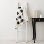 Chic Cream Black Plaid Kerstmis Sherpa Deken (In situ)