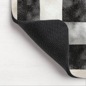 Chic Cream Black Plaid Stripes Muismat (Hoek)