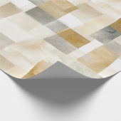 Chic Cream Brown Abstract Cadeaupapier (Hoek)