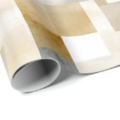 Chic Cream Brown Abstract Cadeaupapier (Rol Hoek)