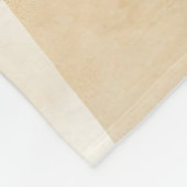 Chic Cream Brown Abstract Fleece Deken (Hoek)