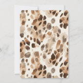 Chic Cream Brown Leopard Animal Print Baby shower Kaart (Achterkant)