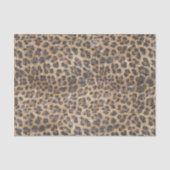 Chic Cream Brown Leopard Animal Print Sparkle Tissuepapier (Voorkant)