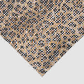 Chic Cream Brown Leopard Animal Print Sparkle Tissuepapier (Detail)