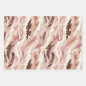 Chic Cream Brown Leopard Animal Print Verjaardag Inpakpapier Vel (Voorkant 2)