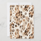 Chic Cream Brown Leopard Animal Print Verjaardag Kaart (Achterkant)
