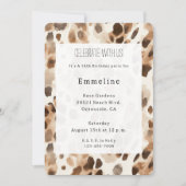 Chic Cream Brown Leopard Animal Print Verjaardag Kaart (Voorkant)