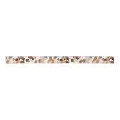 Chic Cream Brown Leopard Animal Print Verjaardag Satijnen Lint (Voorkant)