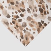 Chic Cream Brown Leopard Animal Print Verjaardag Tissuepapier (Detail)