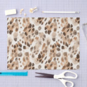 Chic Cream Brown Leopard Animal Print Verjaardag Tissuepapier (Craft)