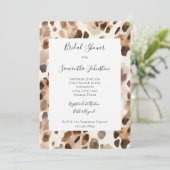 Chic Cream Brown Leopard Animal Vrijgezellenfeest Kaart (Staand voorkant)