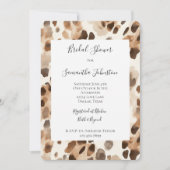 Chic Cream Brown Leopard Animal Vrijgezellenfeest Kaart (Voorkant)