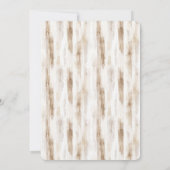 Chic Cream Brown Stripes Baby shower Kaart (Achterkant)