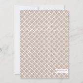 Chic Cream & Brown Teapot Vrijgezellenfeest Tea Pa Kaart (Achterkant)