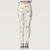 Chic Cream Butterflies Leggings (Voorkant)