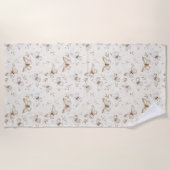 Chic Cream Butterflies Strandlaken (Voorkant)