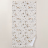 Chic Cream Butterflies Strandlaken (Voorkant)