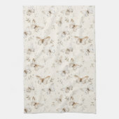 Chic Cream Butterflies Theedoek (Verticaal)
