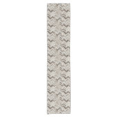 Chic cream chevron patroon korte tafelloper (Voorkant)