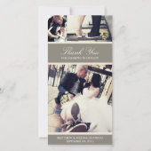 CHIC CREAM DANKBAARHEID | BRUILOFT BEDANKT KAART (Voorkant)