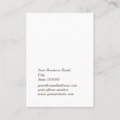 Chic Cream Floral Boutique Jewelry Earring Display Visitekaartje (Achterkant)