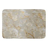 Chic cream gouden bloemen badmat (Voorkant)