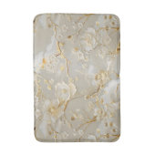 Chic cream gouden bloemen badmat (Voorkant Verticaal)