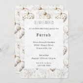 Chic Cream Grey Hearts Ornaments Birthday   Kaart (Voorkant / Achterkant)