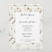 Chic Cream Grey Hearts Ornaments Bridal Shower Kaart (Voorkant / Achterkant)