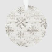 Chic Cream Grey Hearts Ornaments Ornament (achterkant)