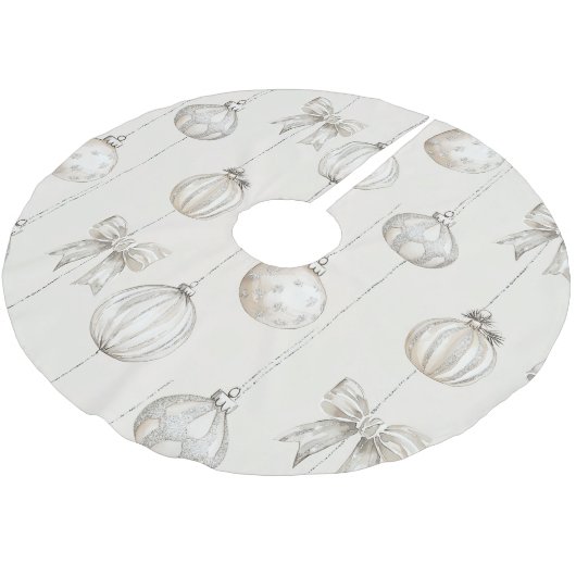 Chic Cream Kerstversiering Kerstboom Rok (Gekanteld)