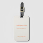 Chic Cream Liefde Op De Eerste Spritz Bagagelabel (Voorkant (verticaal))