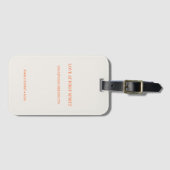 Chic Cream Liefde Op De Eerste Spritz Bagagelabel (Voorkant (horizontaal))