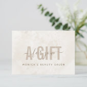 Chic Cream Marble Soft Colors Neutrale Elegant (Staand voorkant)