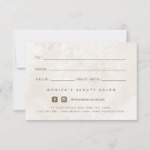 Chic Cream Marble Soft Colors Neutrale Elegant (Achterkant)