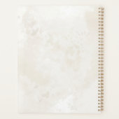 Chic Cream Marmer Naam jaar Aangepaste zakelijke L Planner (Achterkant)