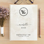 Chic Cream Marmer Naam jaar Aangepaste zakelijke L Planner<br><div class="desc">Deze elegante planner zou voor uw zaken/promotionele behoeften geweldig zijn. Voeg je eigen gegevens eenvoudig toe door op de optie 'personaliseren' te klikken.</div>