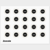 Chic Cream Marmer Uw Aangepaste Logo Hier Zakelijk Ronde Sticker (Vel)