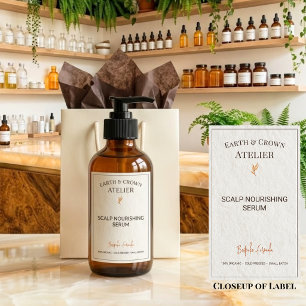 Chic Cream Organic Hair Atelier Productlabel Rechthoekige Sticker