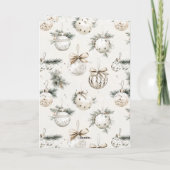 Chic Cream Ornaments Christmas Kaart (Achterkant)